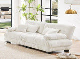 Cloud Couch 2 Seater Sofa for Living Room, Chenille 2 - Seat sofa with 2 Lumbar pillows and 2 throw 10838256