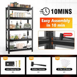 5-Layer Metal Storage Rack, Adjustable Height Storage Rack, 2000 Pound Load, Suitable For Garages, 09966431