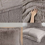 Full/Queen Shaggy Long Fur Comforter Mini Set B03595900