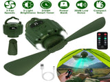 3-in-1 Camping Fan with LED Lantern, Portable Hanging Tent Fan 3 Speed Wind, Timer Function & Power 50029863
