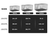 36-48 Inch Double Door Dog Crate - Heavy Duty Foldable Metal Cage with Divider, Removable Tray & 36304739