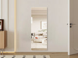60" x 15" Full Length Wall Mirror, Frameless Rounded Rectangle Body Mirror with Shatter-Resistant 68969273