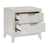 Antique White Finish Nightstand with Drawers Modern Bedroom Furniture 1pc B011P286903