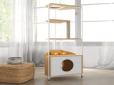 Corner Cat Tower, Cat Tree with Scratching Post, Cat Condo with Feeding Station and Climbing 50538804