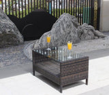 Outdoor patio Furniture Coffee Table with clear tempered glass W20967099