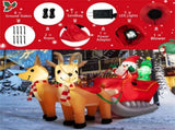 7.2 Feet Christmas Decoration Christmas Inflatable Santa Rides Sled 77611237