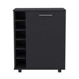 Wick Bar Cart with Integrated Wine Storage, Spacious Cabinet and Smooth Rollers B200P188879
