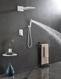 Shower System,Waterfall Rainfall Shower Head with Handheld, Shower Faucet Set for Bathroom Wall W92864249