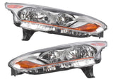 Pair LeftRight Side Chrome Headlight Replacement for Ford Transit Connect 2014-2018 DT1Z13008Q 34436310