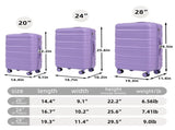 3 in 1 20"/24"/28" 3 pcs/set in ABS Spinner Wheel Luggage, Carry on Suitcase, Matching Color, 51111822