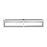 Warrior 59" Floating Tv Stand with Two open shelves, media compartments and cable management White B200P240263