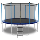 ZNTS 8ft Blue Outdoor Toddler Trampoline with Enclosure Safety Net Jumping Fun Trampoline, heavy-duty 06210990