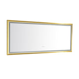84 x 48 Inch LED Bathroom Mirror with Aluminum Frame, Wall Mounted Vanity Mirror, Anti-Fog, Memory, W2287P279338