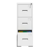 3 Drawer Metal Vertical File Cabinet with Lock and Card Slot Office Home Vertical File Cabinet for T2398P342716