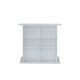 ZNTS White High Gloss 6-Shelf Bar Table B062P209312