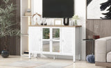 U-Can 47.2'' Retro TV Stand for TVs up to 43 Inches, Entertainment Center Media Console Cabinet with N724P233371K