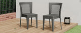FARLEY STACKING SIDECHAIR,Set of 2,KD,GREY N762P234585E