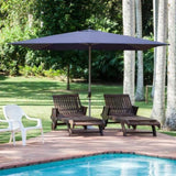 Rectangle Patio Umbrella with Crank Lift , Navy Blue W1859P353557