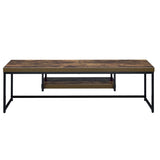 Weathered Oak and Black 1-shelf TV Stand B062P182851