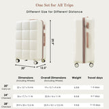 Luggage Sets 4 Piece, 20-inch with USB Port, Expandable ABS Durable Suitcase with Travel Bag, Cup 50070987