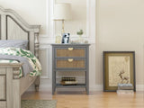 2 Drawer Side table,Naturel Rattan,End table,Suitable for bedroom, living room, study W68858074