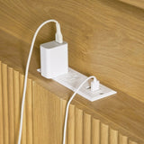 Full Extra Long Size bed frame with storage headboard, built-in charging station, wavy 88131046