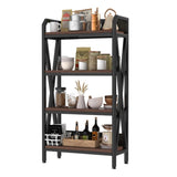 56.30'' Bakers Rack 4-Level Storage Shelves Metal and Wooden Kitchen Shelves, Kitchen Organizers and W3387P312343