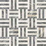 12*12 Waterjet marble,White Grey 2 color, marble, for floor and wall,polished marble tile, W1696P262345