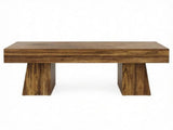 Rustic Farmhouse Coffee Table with Chunky Base 06214886