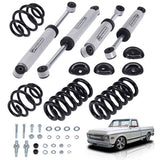 Front 3" Rear 5" Drop Spring Lowering Kit w/ Shocks for Chevrolet C10 1963-1972 74026558