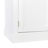 ZNTS FCH Single Drawer Double Door Storage Cabinet White 56206735