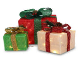 Box ABS Plastic Frame LED60 Light Warm White Light Three-Piece Set Onion Cloth Christmas Gift Box 14415793