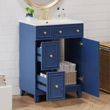 24-Inch Bathroom Vanity Cabinet with Ceramic Sink, 2 Drawers, 1 Door WF532034AAC