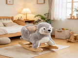 Plush Seal Rocking Horse for Babies 1236 Months, Kids Ride-On Toy with Realistic Sounds and Safety 81551844