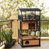 ZNTS Wooden Cat House （Prohibited by WalMart） 14190426