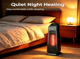 23" 1500W Portable Electric Heater with 3 Heat Settings, 70&deg Oscillation, Timer, Remote Control, 62390629