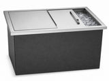 Drop-In Ice Chest, Stainless Steel Ice Storage Box with Sliding Lid and Drain Hose, Ice Bin for 96897898