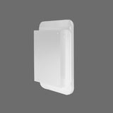 16x24 Inch Recessed White Metal Framed Medicine Cabinet with Mirror and Adjustable Shelves Black 24161549