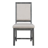 5-Piece Set Extendable Round Table and 4 Upholstered Chairs Farmhouse Set for Kitchen, 70221915