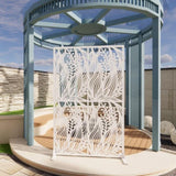 Metal Privacys W3.8Ft X H6Ft Outdoor and Indoor Divider with Free Standing Decorative Privacy W1586P282278