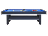 6-ft Pool Table with Table Tennis Top - Black with Blue Felt W465137248