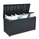 ZNTS 113gal 430L Outdoor Garden Plastic Storage Deck Box Chest Tools Cushions Toys Lockable Seat 44898789