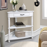 33.8'' Small Triangle Table, Wood Side Table for Small Spaces/ Living Room, 3 Tier End W1202P155410