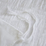 King/Cal King 4 Piece Cotton Seersucker Duvet Cover Set B035129171