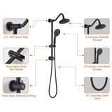 6 Inch Rain Shower Head with Handheld Shower Head Bathroom Rain Shower System W121956006