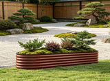 Brown 7.9' x 2' x 1.4' Galvanized Raised Garden Bed Metal Planter Box with Safety Edging for 91884260