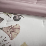 8 Piece Cotton Printed Comforter Set Blush King B03597101