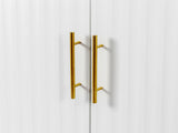 3-Door Large Storage Sideboard with Gold Handles for Kitchen, Dining Room and Living Room.55.12" W 67399892
