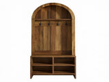 70.87" Arched Hall Tree with Bench and Shoe Storage for Entryway 64073762