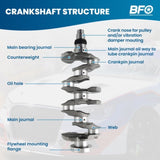 Engine Crankshaft Fit for 2017-2020 HYUNDAI ELANTRA 2.0L 23110-2E510 23110-2E501 35069174